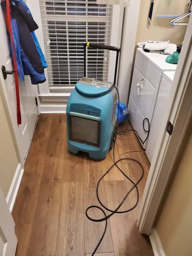 Commercial dehumidifier deployed for Flood Damage Cleanup in Hinsdale