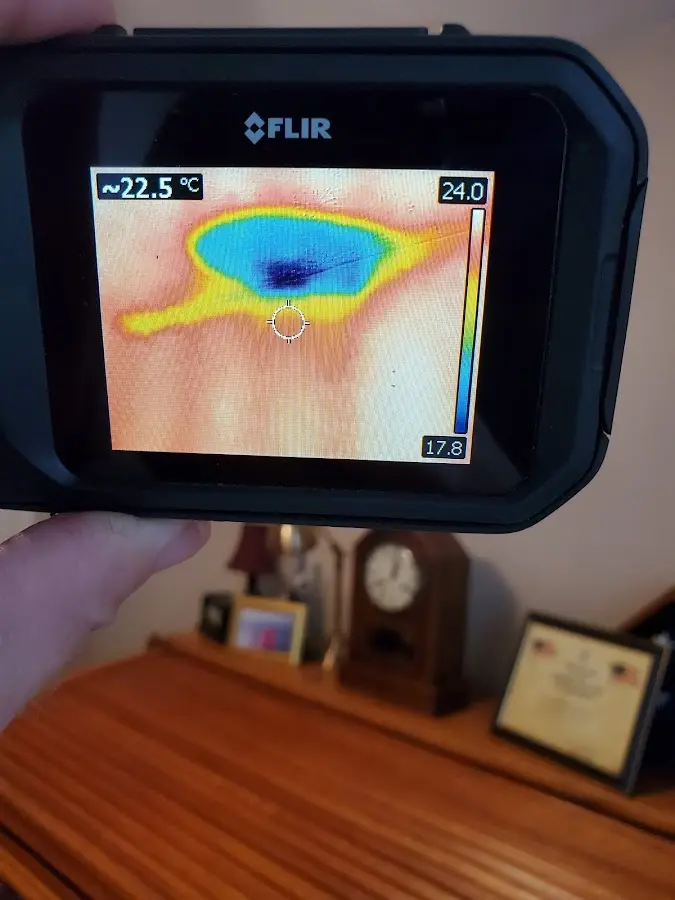 Thermal imaging inspection for water damage in Hinsdale